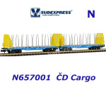 N657009 N Sudexpress Double timber transport car Sggmrss of the CD Cargo