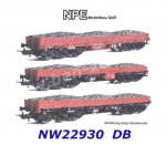 NW22930 NPE Set 3 těžkých  vozů řady Samms-u 454 s nákladem štěrku, DB