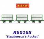 R60165 Hornby Set of 3 Sheep Wagons for Stephenson's Rocket of the L&MR