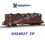 S454027 Sudexpress Kontejnerový vůz řady Lyv s  kontejnery "SADOMAR",  Cp