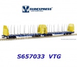 S657033 Sudexpress Dvojitý vůz pro přepravu dřeva Sggmrss, VTG