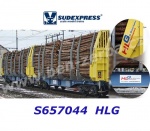 S657044 Sudexpress Dvojitý vůz pro přepravu dřeva Sggmrss, HLG-Berba
