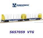 S657059 Sudexpress Dvojitý vůz pro přepravu dřeva Sggmrss, VTG