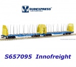 S657095 Sudexpress Dvojitý vůz pro přepravu dřeva Sggmrss, Innofreight