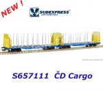 S657111 Sudexpress Dvojitý vůz pro přepravu dřeva Sggmrss, ČD Cargo