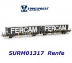 SURM01317 Sudexpress Double container car Type Laagrss, with 2 FERCAM containers, RENFE