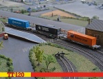 TT6026 Hornby TT Kontejnerový vůz řady Sffgmss  s kontejnerem 