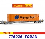 TT6026 Hornby TT Kontejnerový vůz řady Sffgmss  s kontejnerem "Hapag-Lloyd", TOUAX