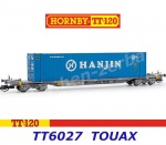 TT6027 Hornby TT Kontejnerový vůz řady Sffgmss  s kontejnerem "HANJIN", TOUAX