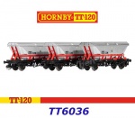 TT6036 Hornby TT Set of 3 Hopper Wagon with Canopy, EWS HFA