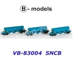 VB-83004 B-models Set 3 výsypných vozů s vyklápěcími střechami řady Tads, SNCB